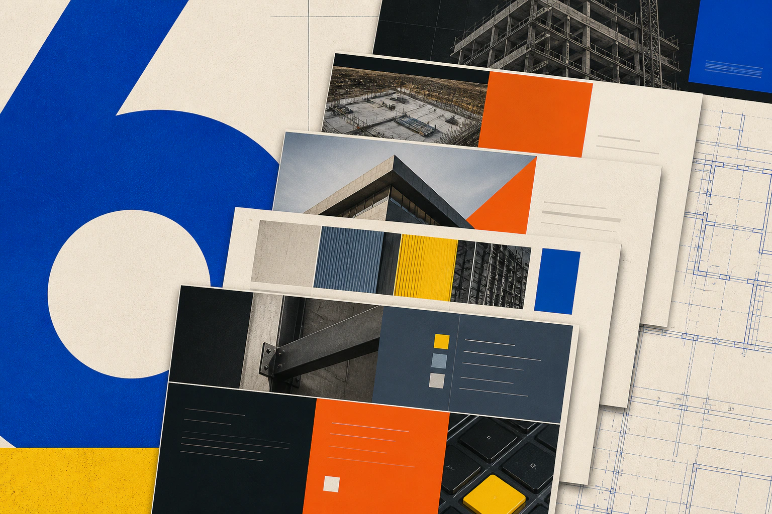 Six construction website structures organised around projects, proof and enquiries