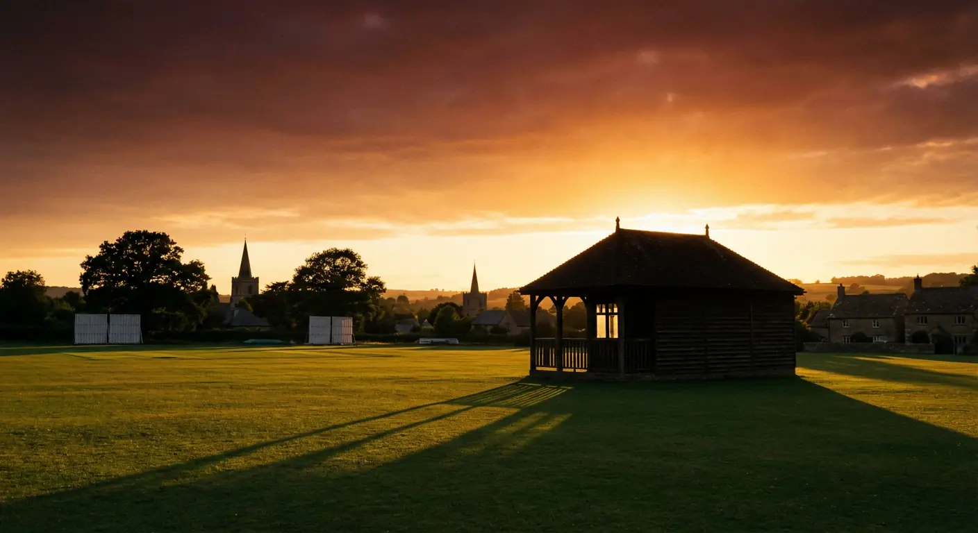 The ground at sunset